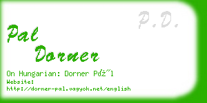 pal dorner business card